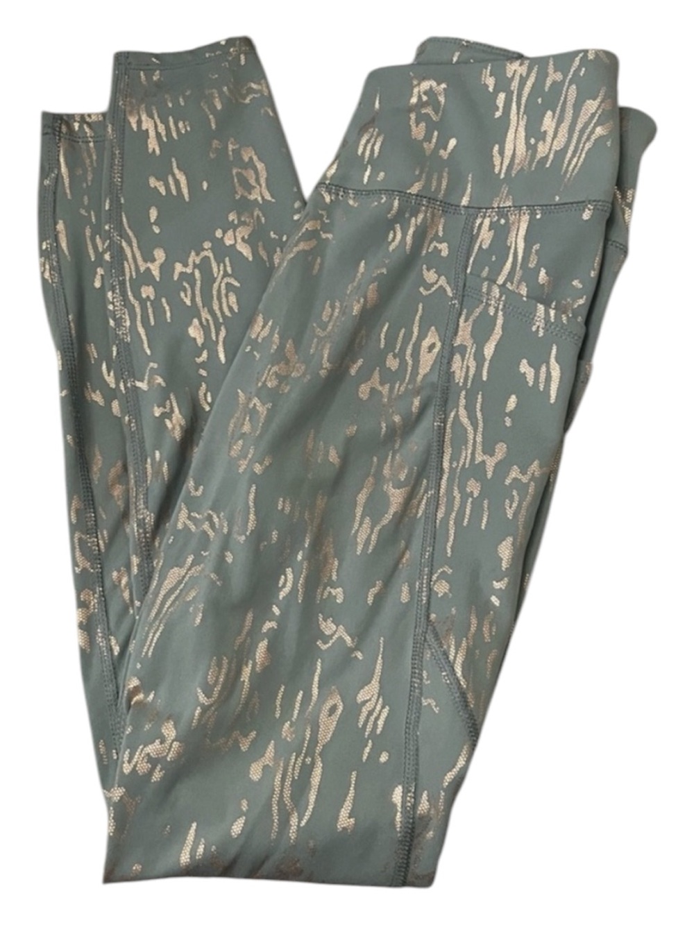 Avia Green and Gold Patterned Leggings